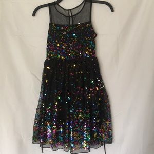 Speechless | Fit & Flare Rainbow Sequence Dress